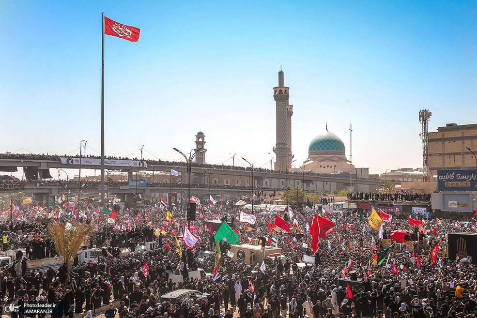 شییع پیکر مطهر رهبر شهید در نجف اشرف