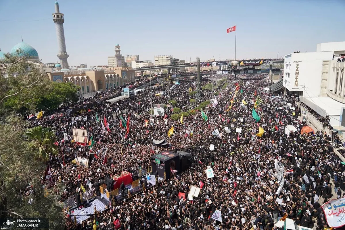 تشییع پیکر مطهر رهبر شهید در نجف اشرف تشییع پیکر مطهر رهبر شهید در نجف اشرف