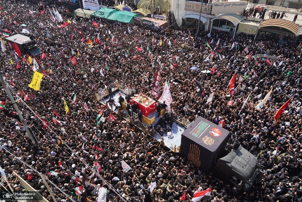تشییع پیکر مطهر رهبر شهید در نجف اشرف تشییع پیکر مطهر رهبر شهید در نجف اشرف